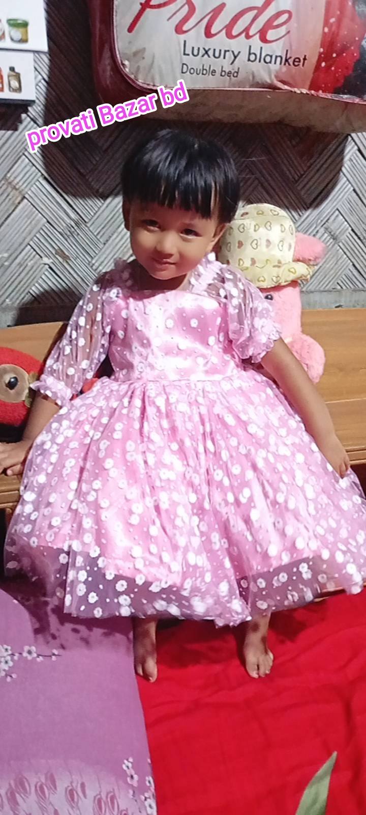Baby Girls Party Dress Short Sleeve Daisy Print Sweet Dress 0-12 years - Image 2