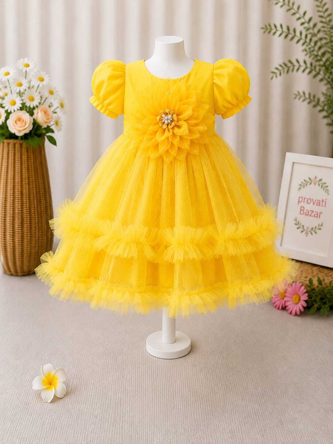 Baby Girls Dress Fashionable Party Dress 0-12 Yrs - Image 7