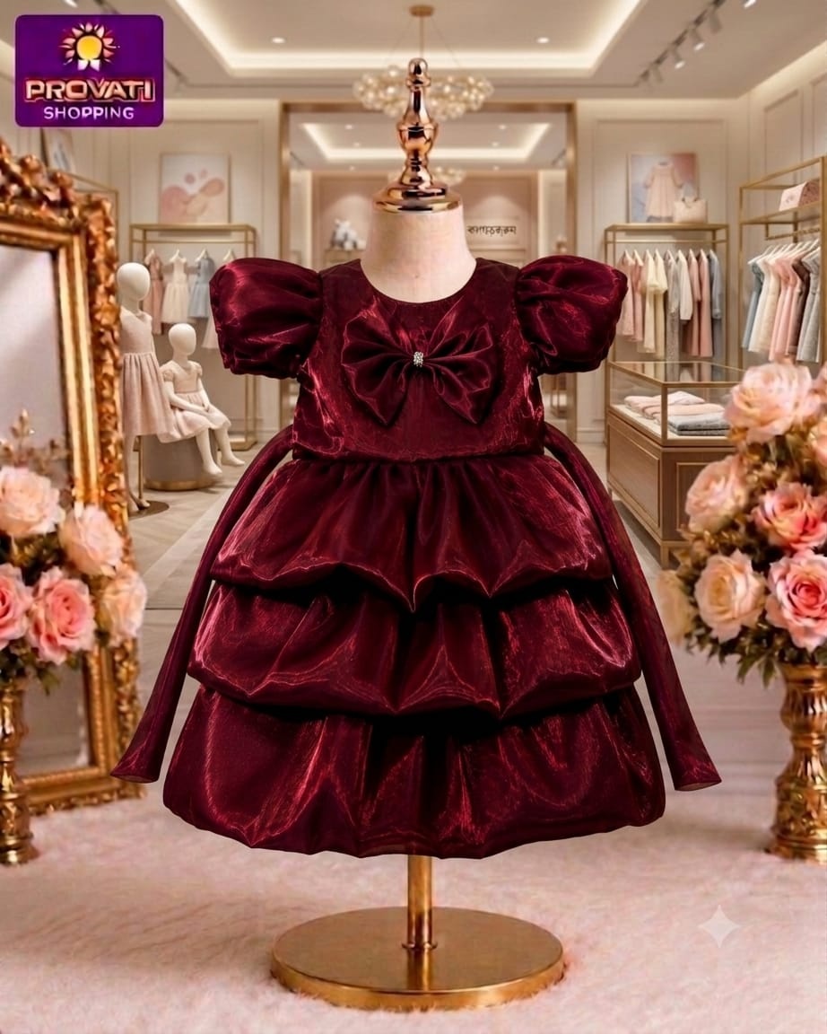 Baby Girls Dress Fashionable Party Dress 0-12 Yrs - Image 3